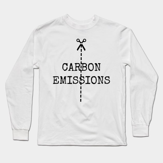 Cut Carbon Emissions Long Sleeve T-Shirt by wanungara